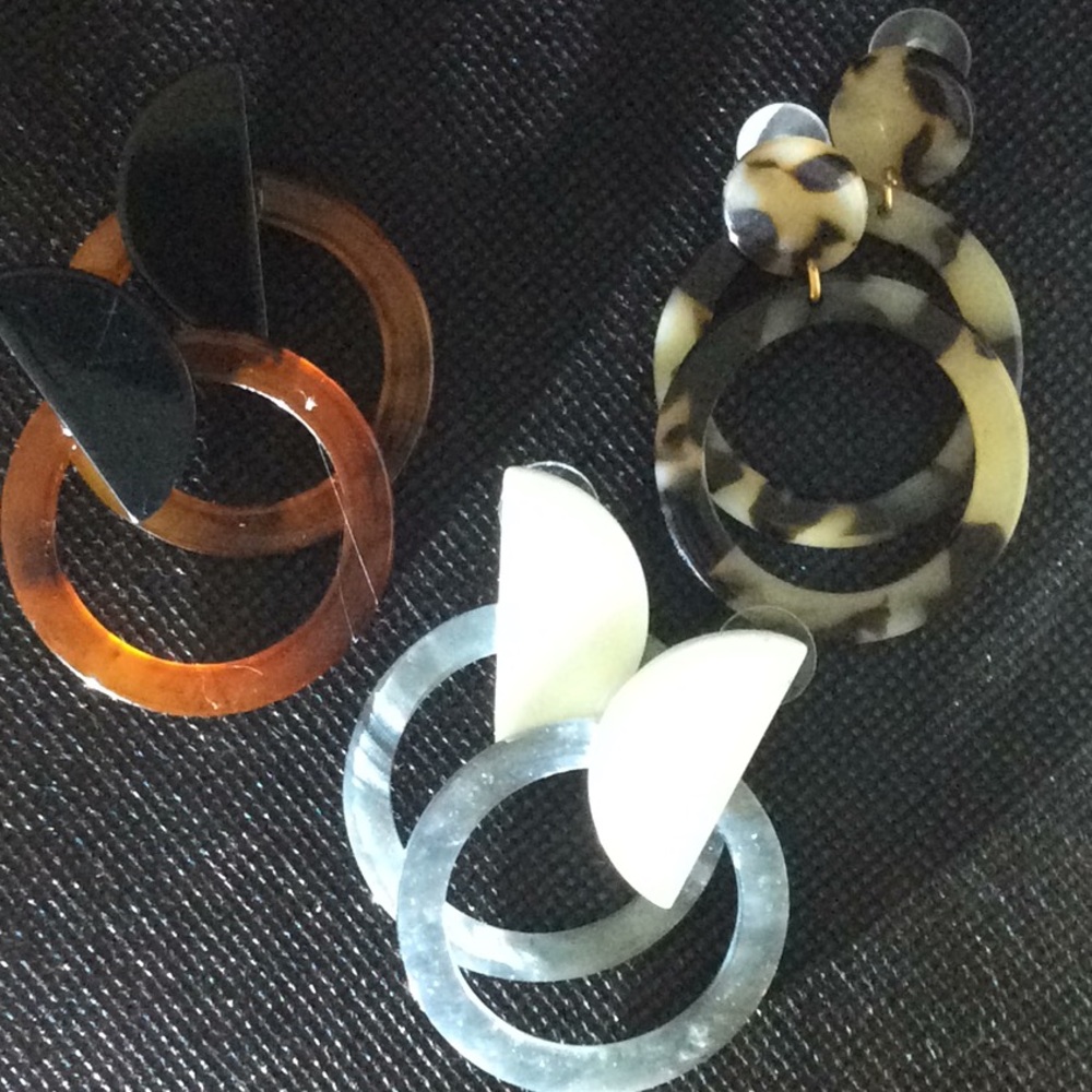 3 Pair of Resin Earrings